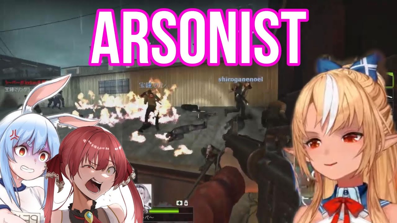 Shiranui Flare Love To Throw Molllotov At Pekora And Marine | L4D2 [Hololive/Sub]
