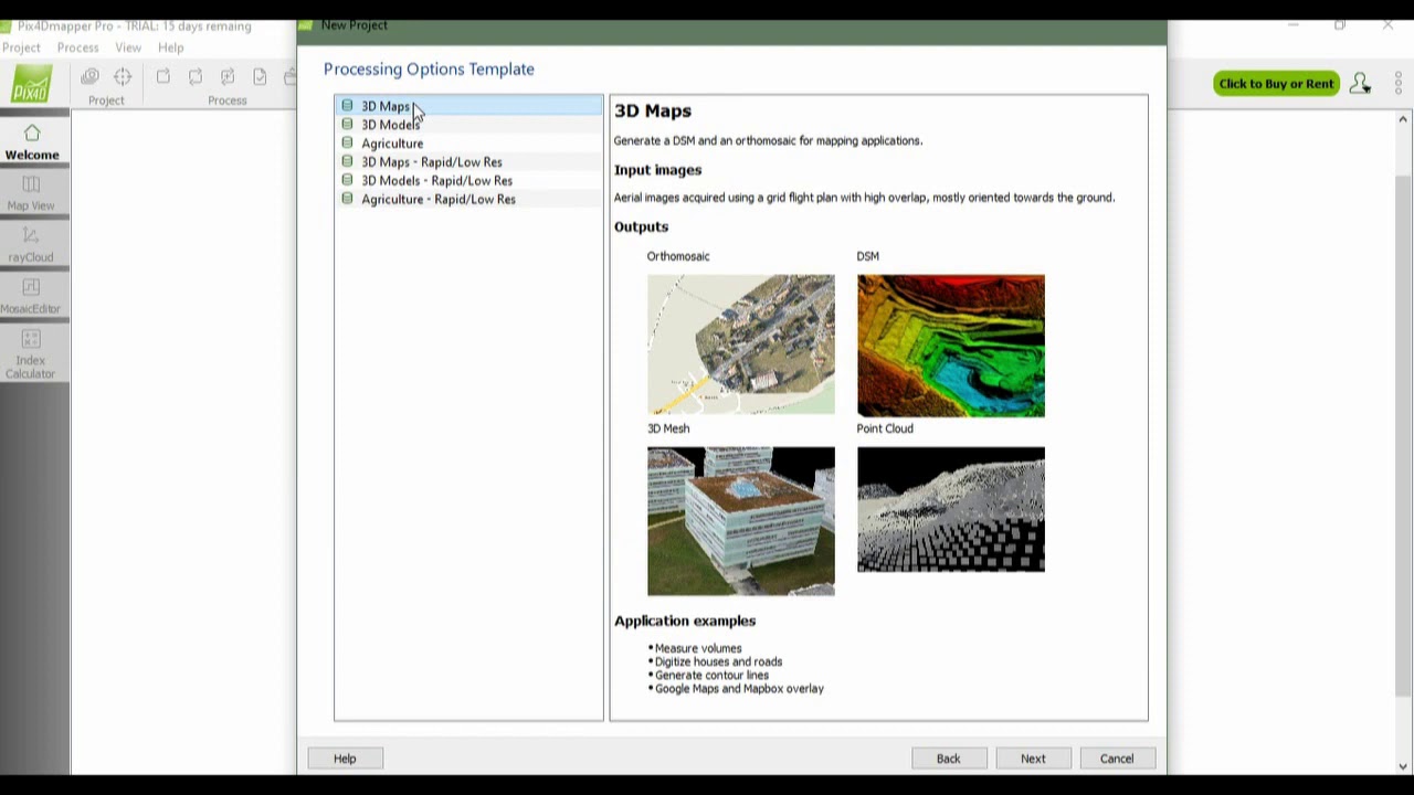 Pix4D tutorial on aerial images
