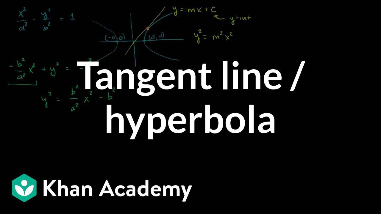 Tangent line hyperbola relationship (very optional) | Conic sections | Algebra II | Khan Academy