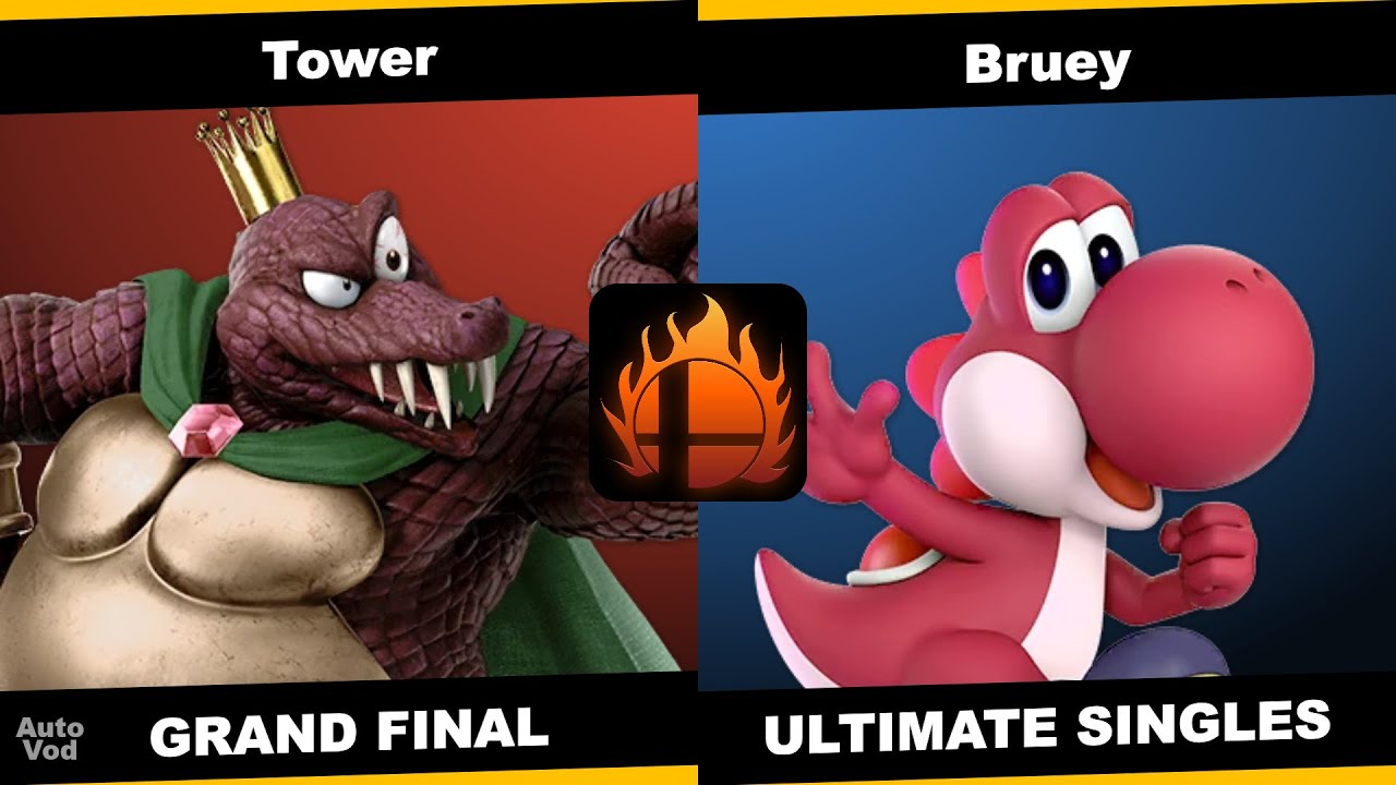 Tower (King K Rool, Luigi) vs Bruey (Yoshi) - Burning Stocks #4 | 0% Attendance Grand Final