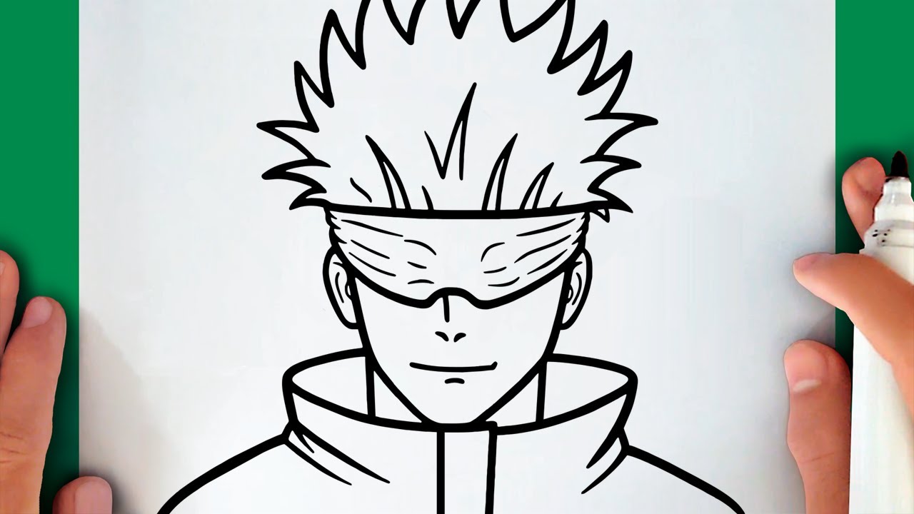 HOW TO DRAW GOJO SATORU EASY