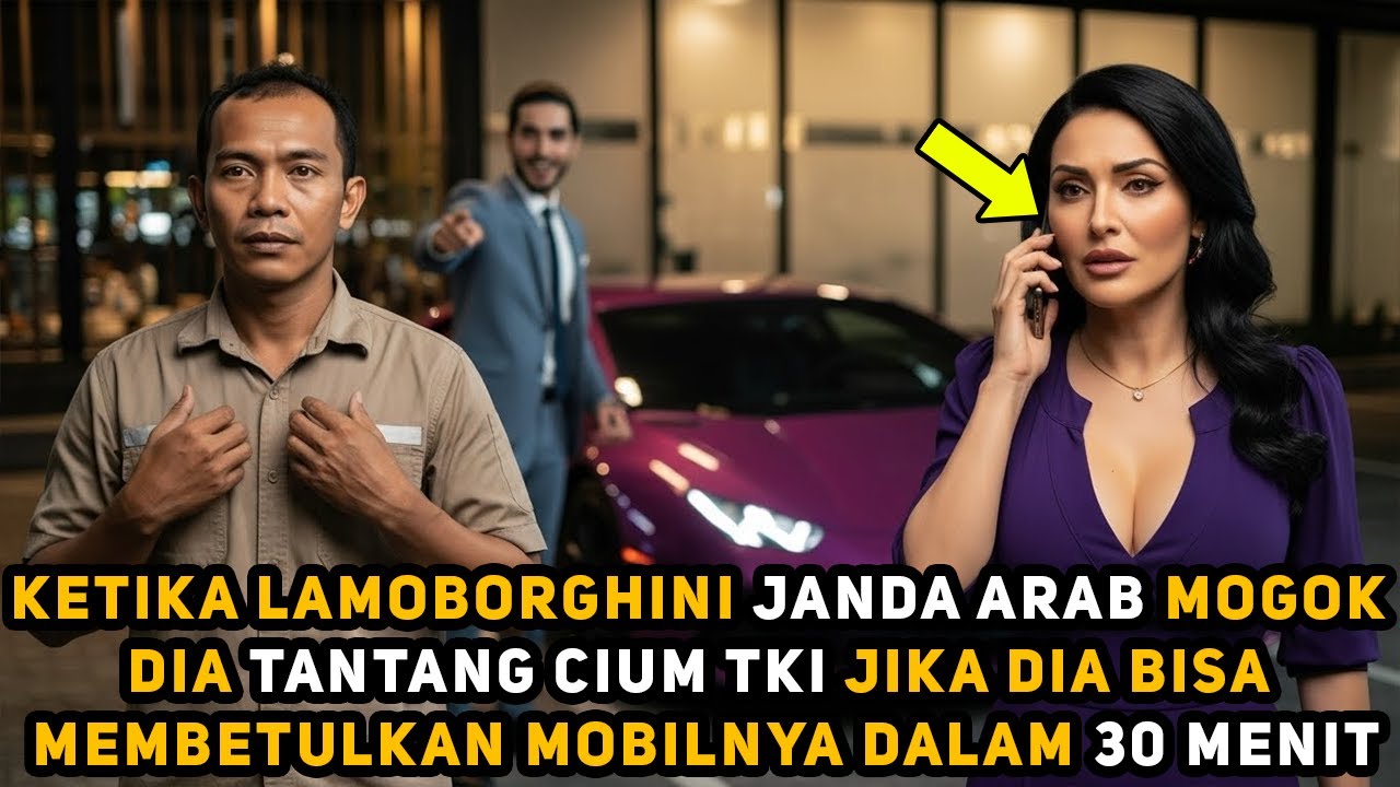 Lamborghini Ungu Mogok, Janda Arab Tantang Cium Tki Lusuh, Endingnya Bikin Syok 😱
