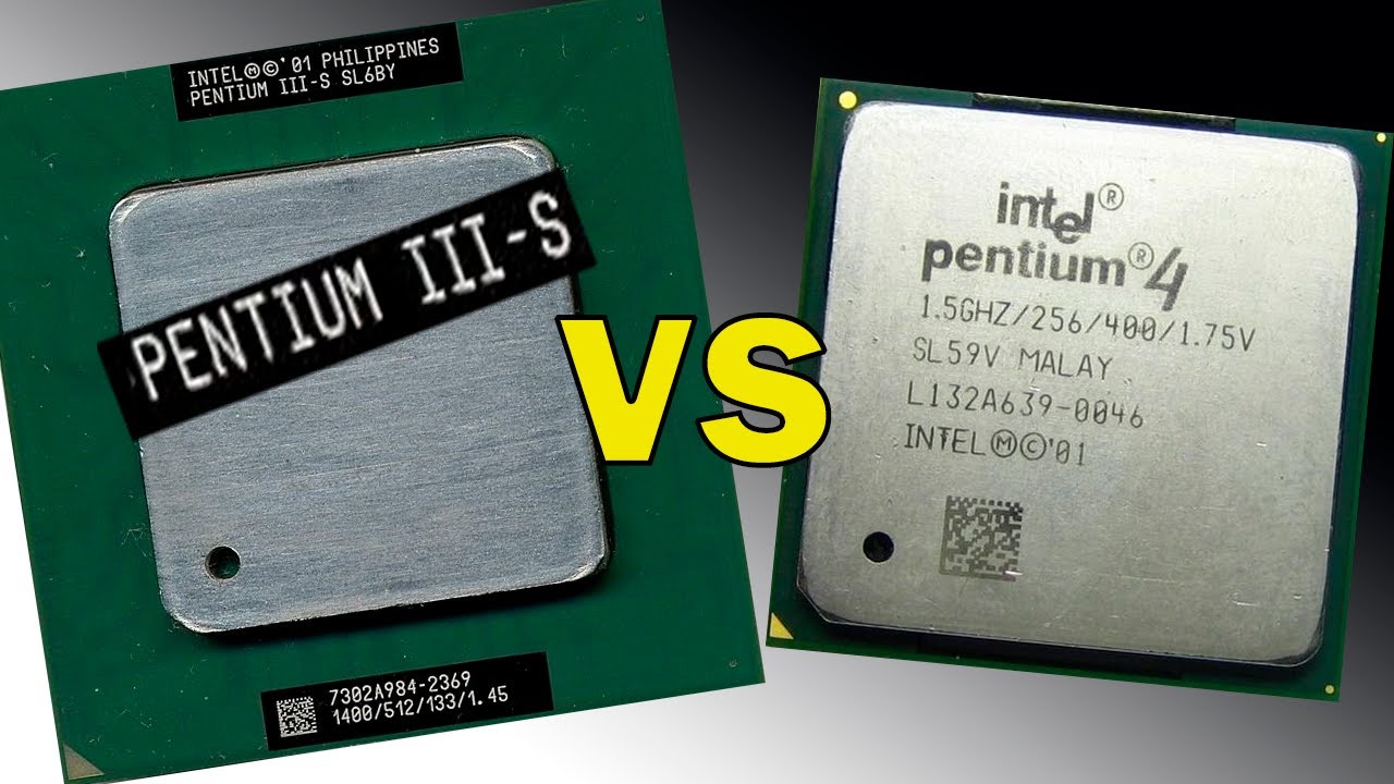 Pentium III 1,4GHz против Pentium IV 1,5GHz битва поколений процессоров Intel.