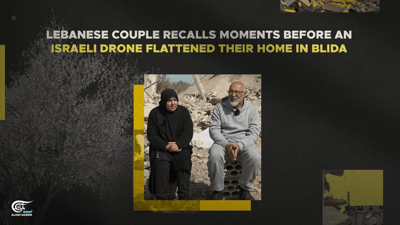 Lebanese couple recalls moments before an Israeli drone flattened their home in Blida