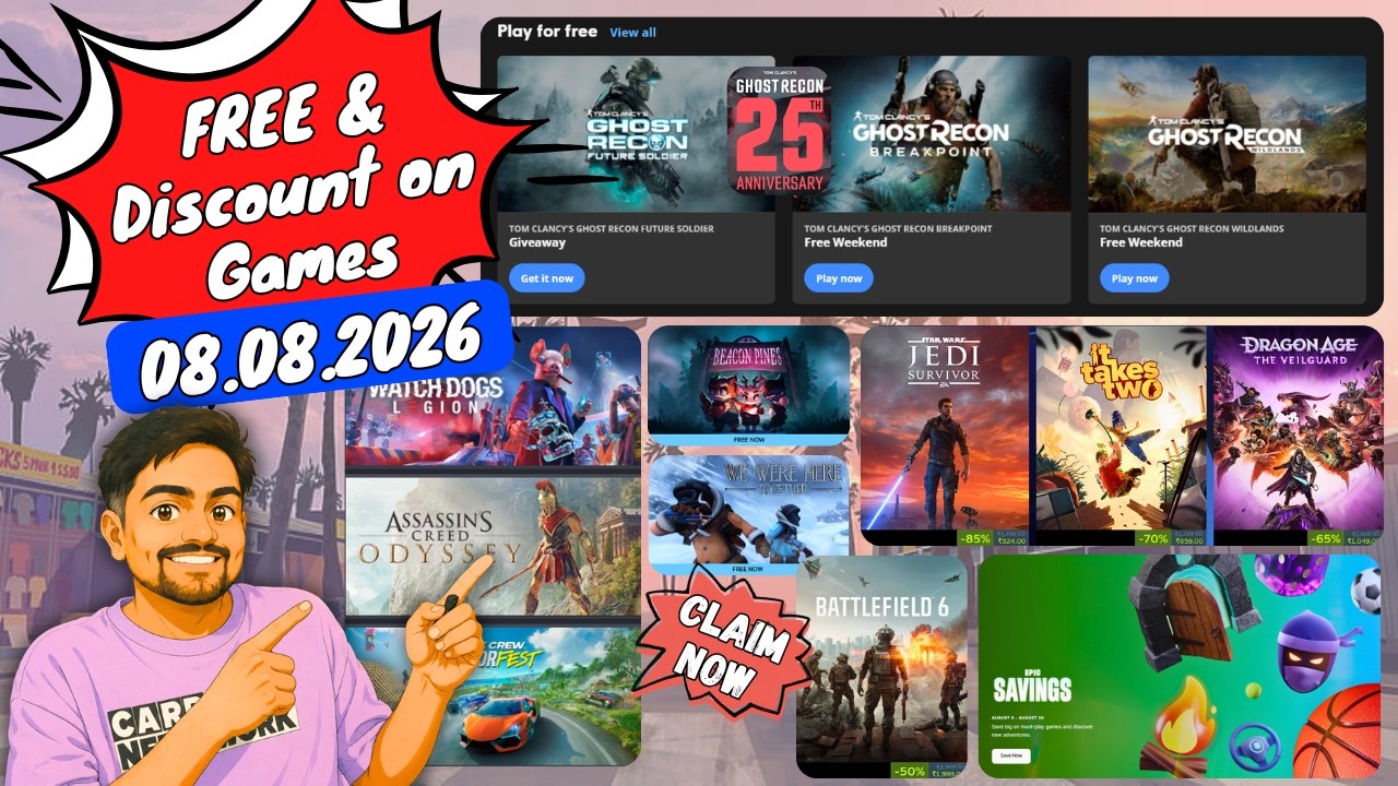 Claim This Week's FREE & Discounted Games - 08/08/2026 🔥🎮