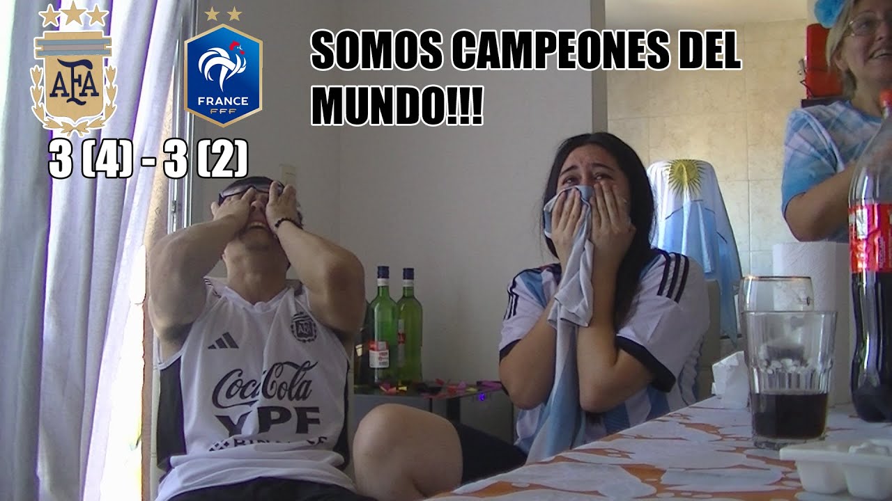 Argentina 3 (4) Francia 3 (2) | CAMPEONES DEL MUNDO | REACCIÓN