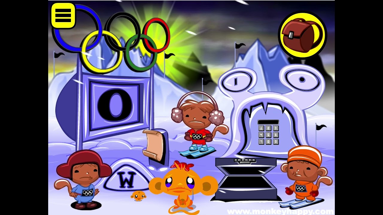 Monkey GO Happy Stage 1022 - Monkey Winter Monkeylympics theme