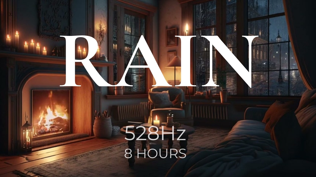 8 Hours Rain Sounds for Deep Sleep | 528Hz | Cozy Night Rain