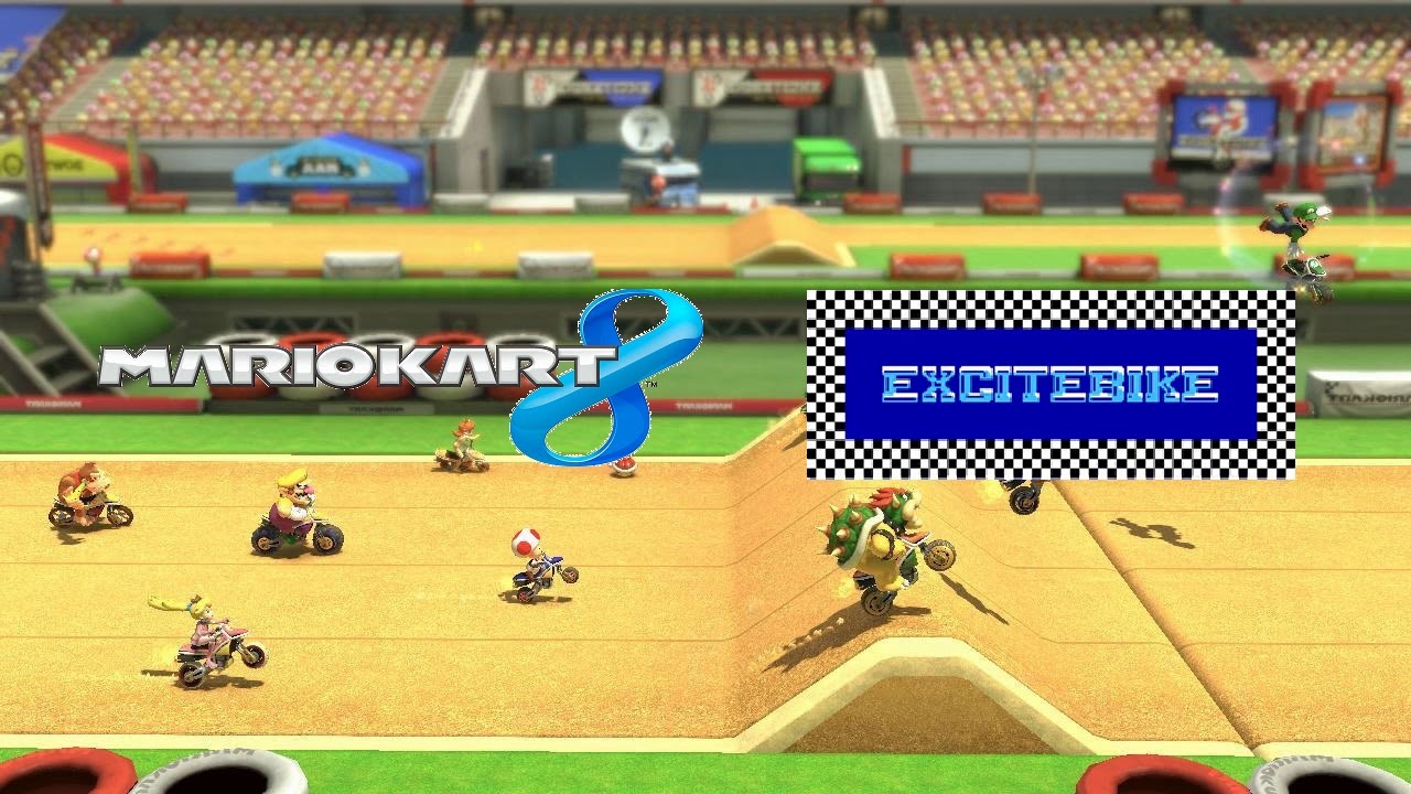 Excitebike Arena Mashup: Mario Kart 8 + Excitebike