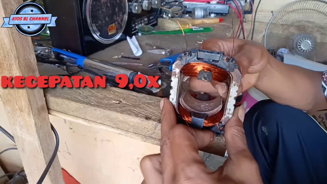 Cara gulung dinamo blender, bagian stator