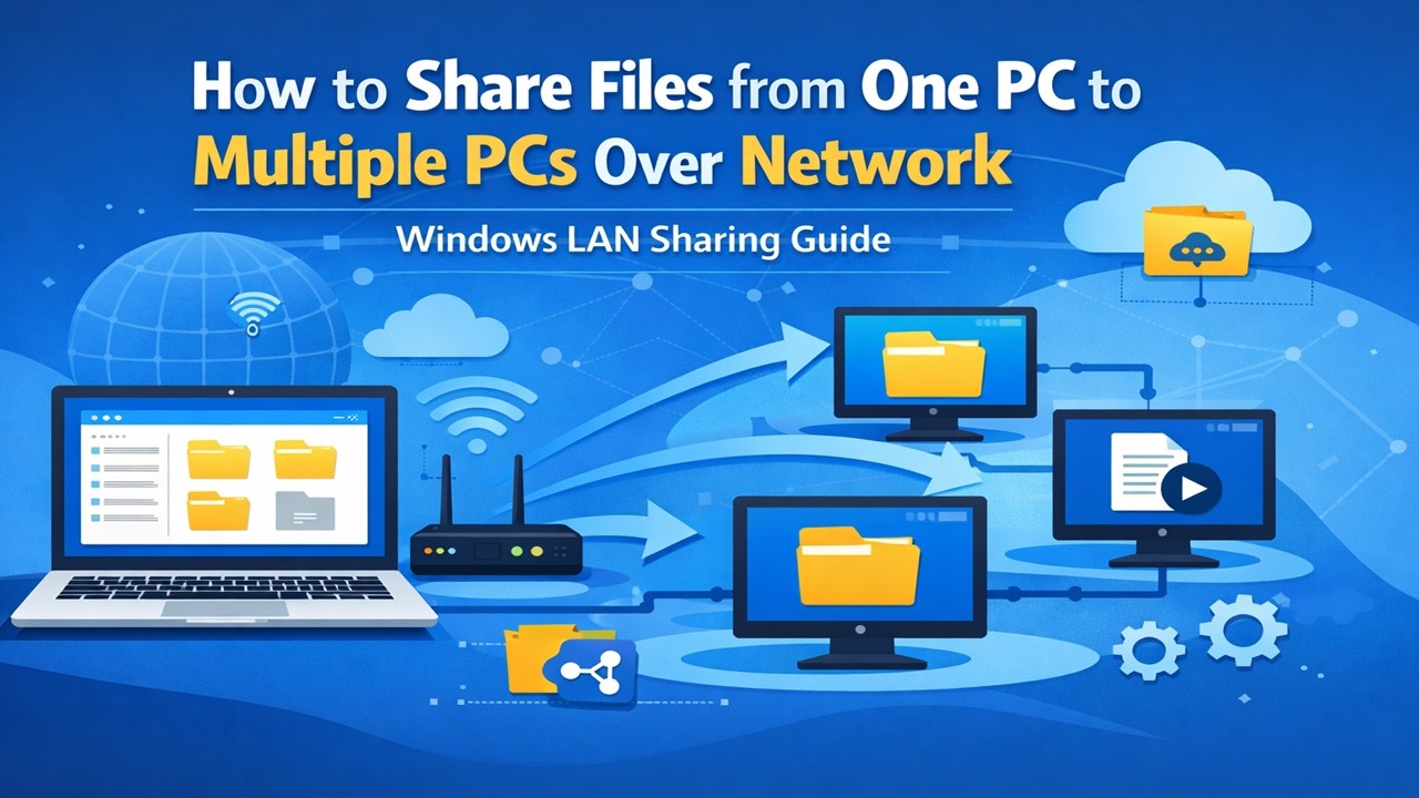 How to Share Files from One PC to Multiple PCs Over Network  Complete Step by Step Guide