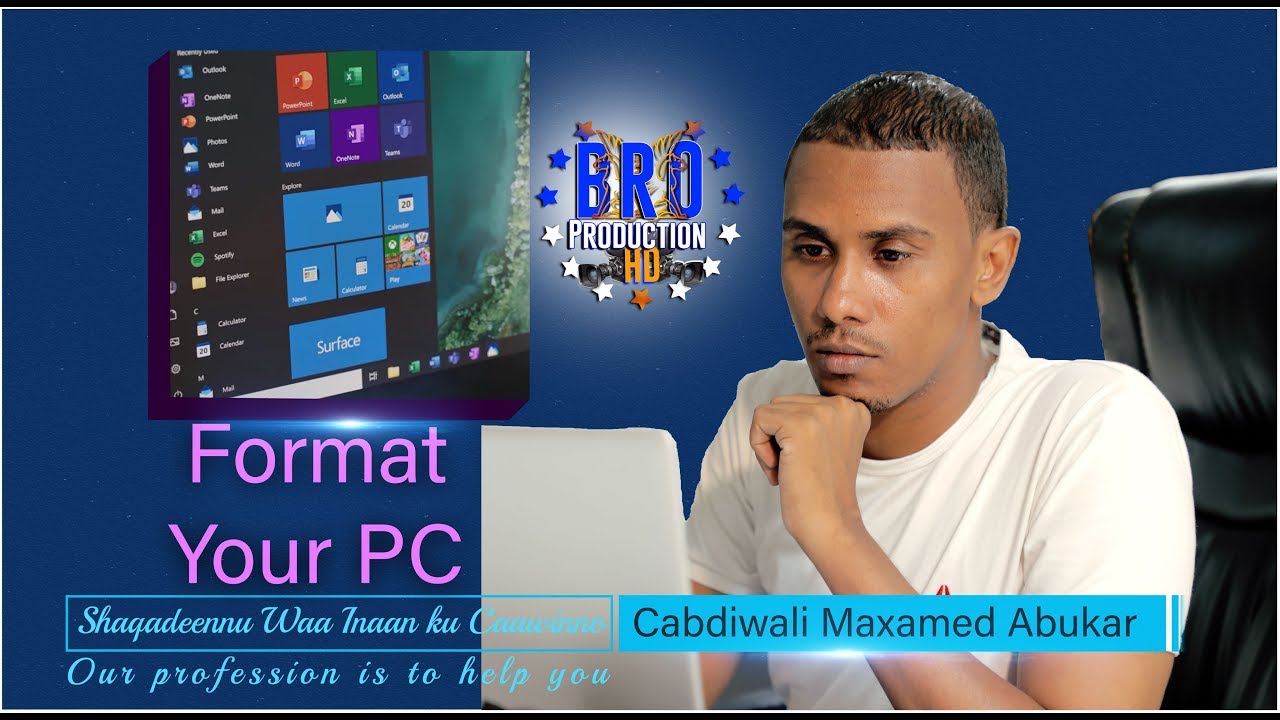 How To Format Windows 10 Laptop somali 2019