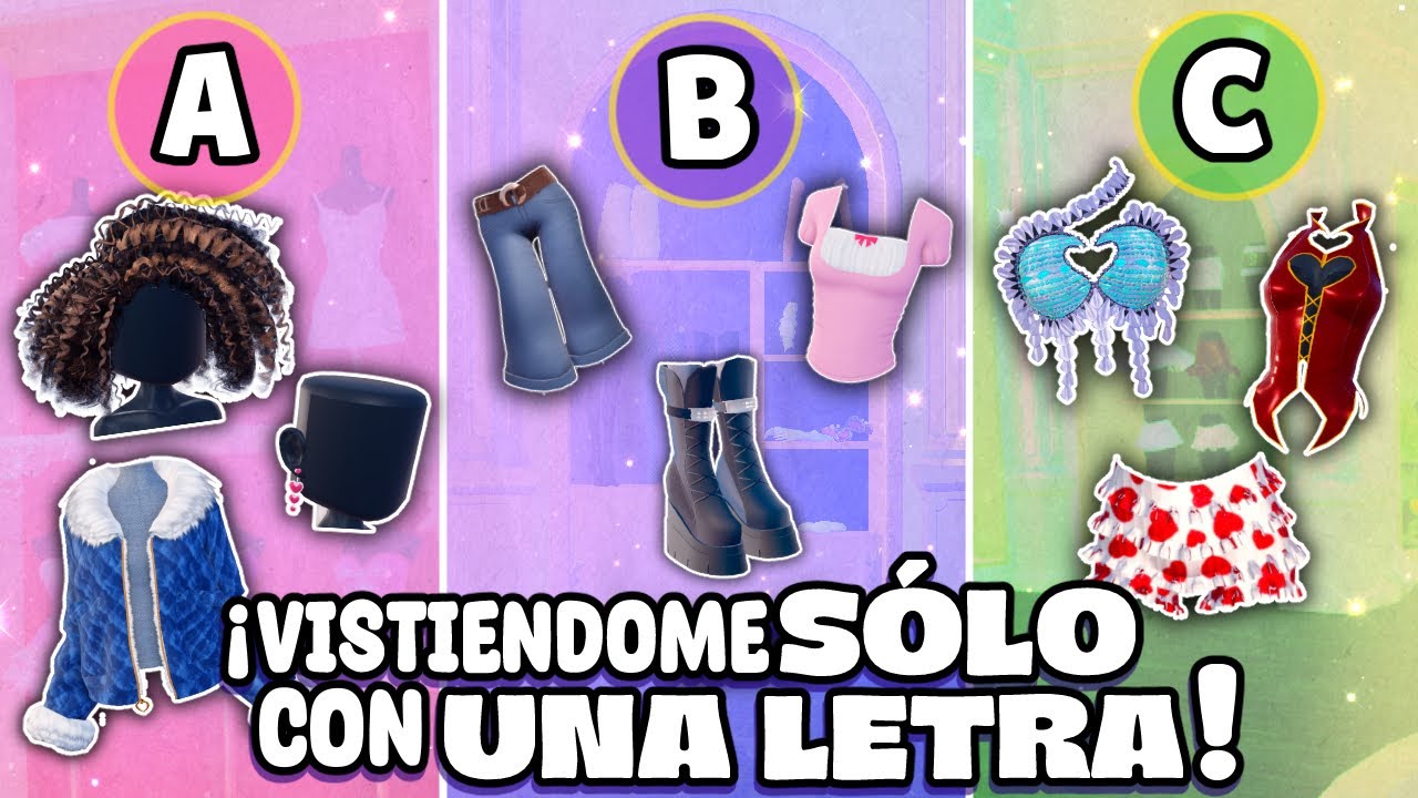 &iquest;Puedes vestirte usando SOLO una letra? 🤯 | Reto A-B-C en Dress to Impress
