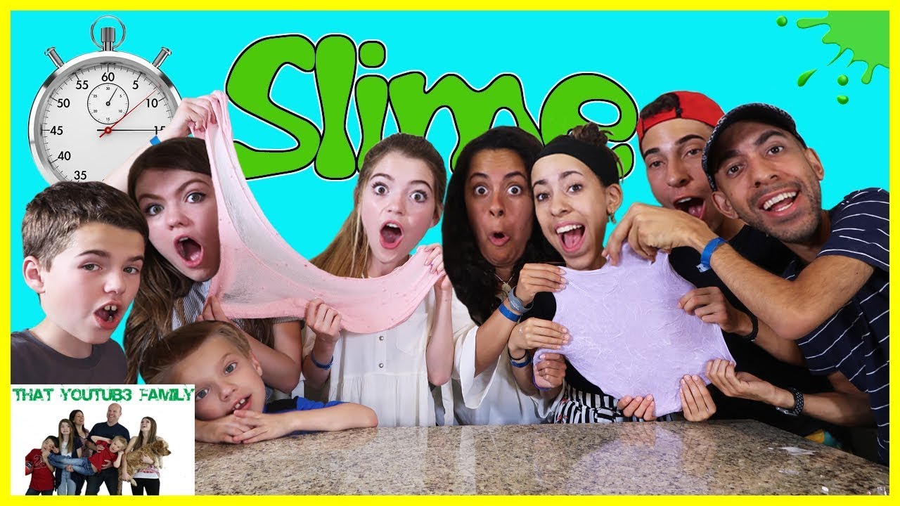 Челлендж по скоростному изготовлению слайма с участием The Skory's / That YouTub3 Family