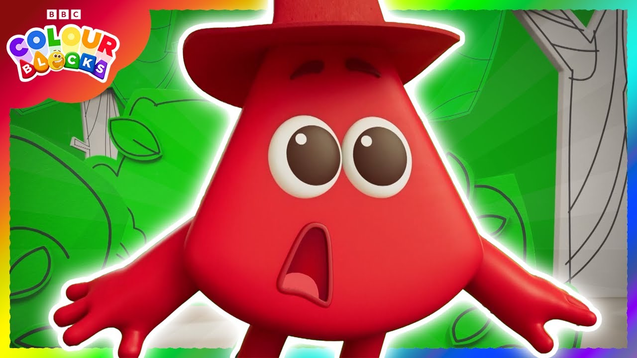 Red Leaves Treasure Hunt! 🍃 | Explore Colours for Kids | @colourblocks