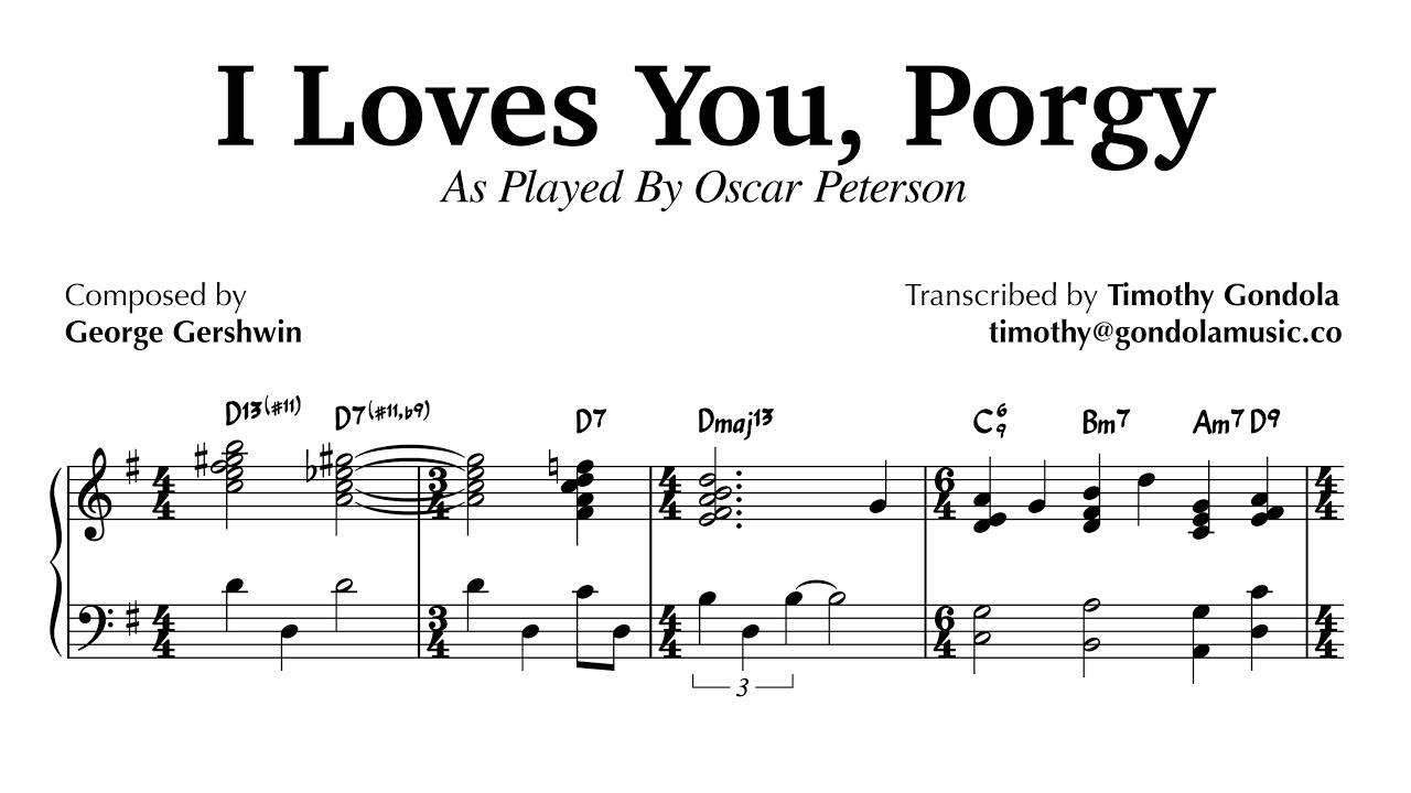 Oscar Peterson plays I Loves You, Porgy