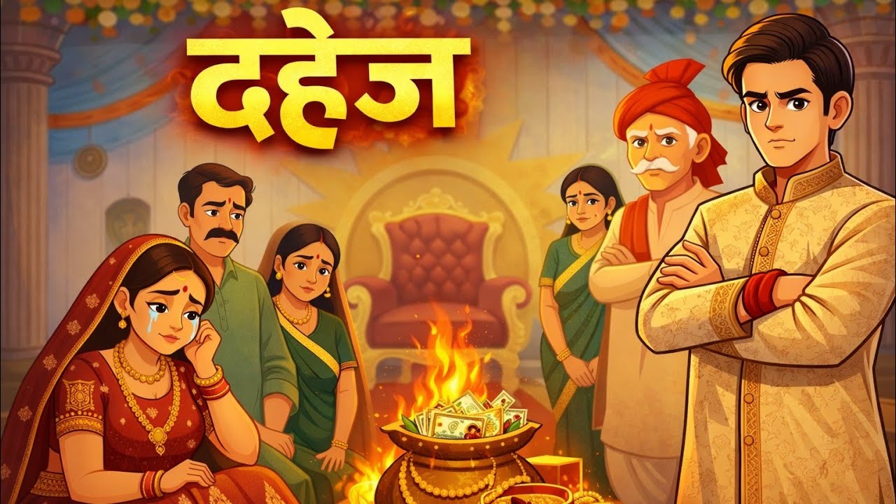 दहेज: जब शादी सौदा बन जाए | Emotional Moral Cartoon Story Hindi