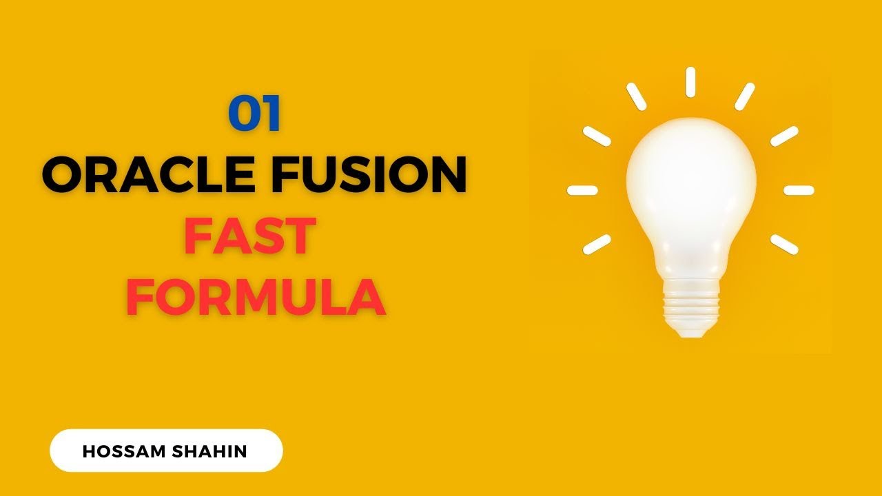 Oracle Fusion   Fast Formula 01