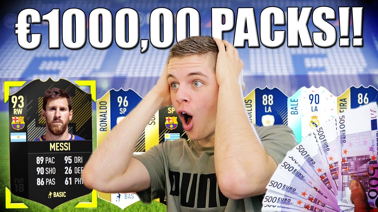 1000 EURO AAN PACKS IN FIFA 18!! NEDERLANDS