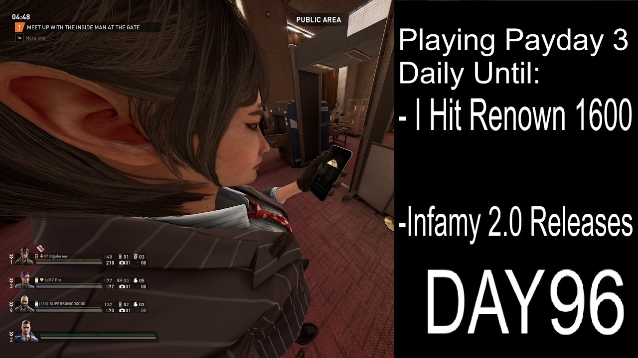 Playing Payday 3 Daily Until I Hit Renown 1600 Or Infamy 2.0 (Day 96)
