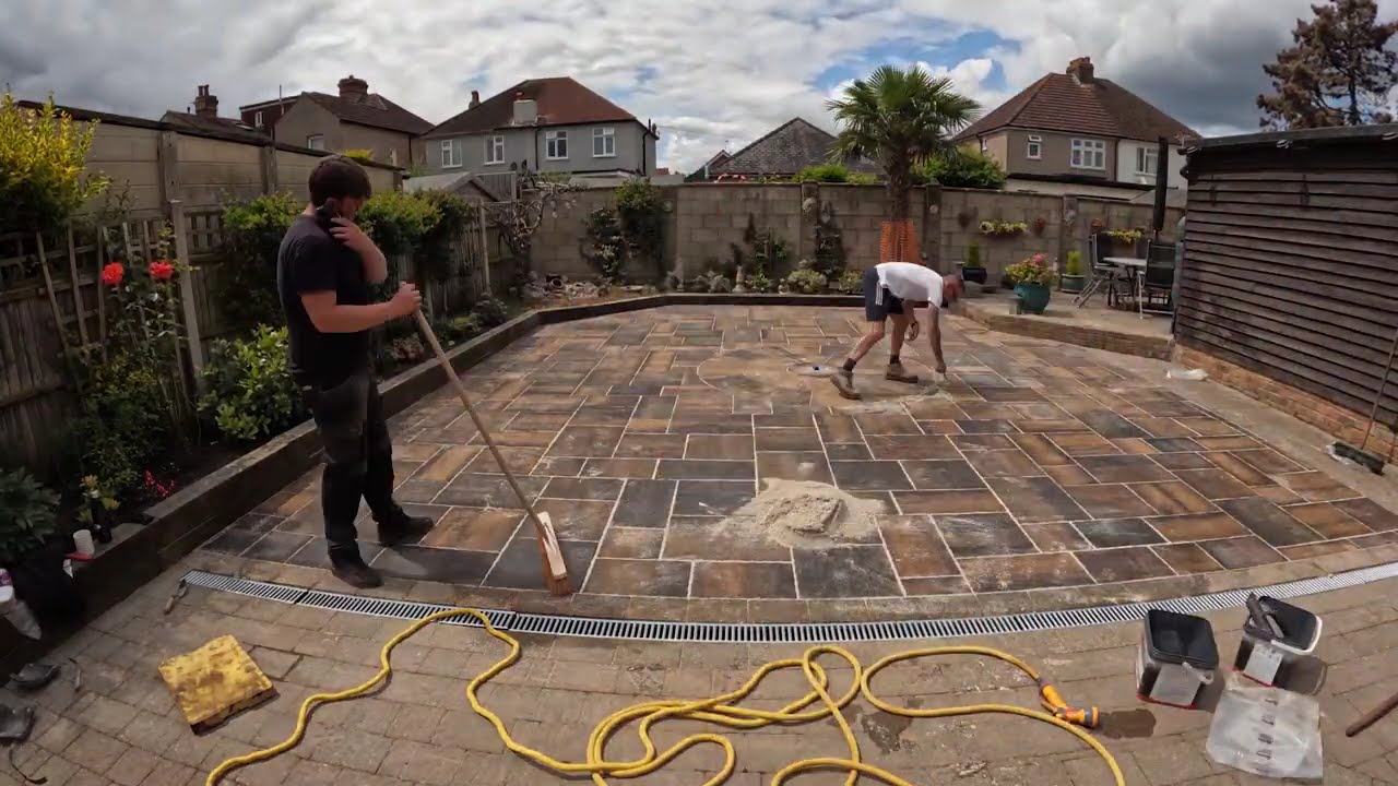 Converting a garden into a new patio