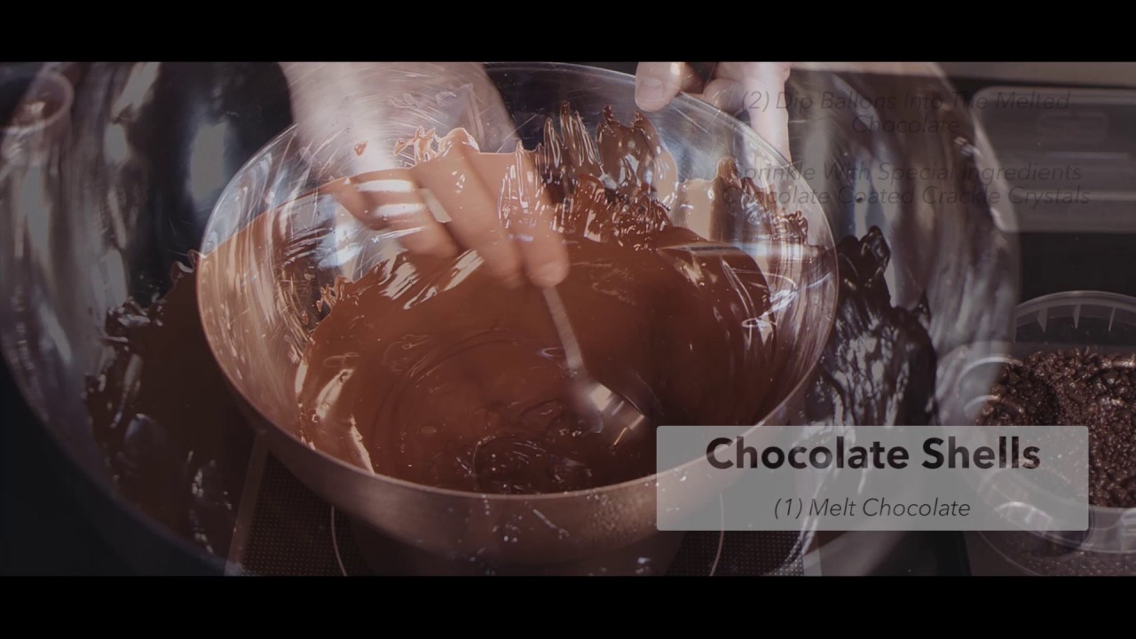 Chocolate Shells Using Crackle Crystals