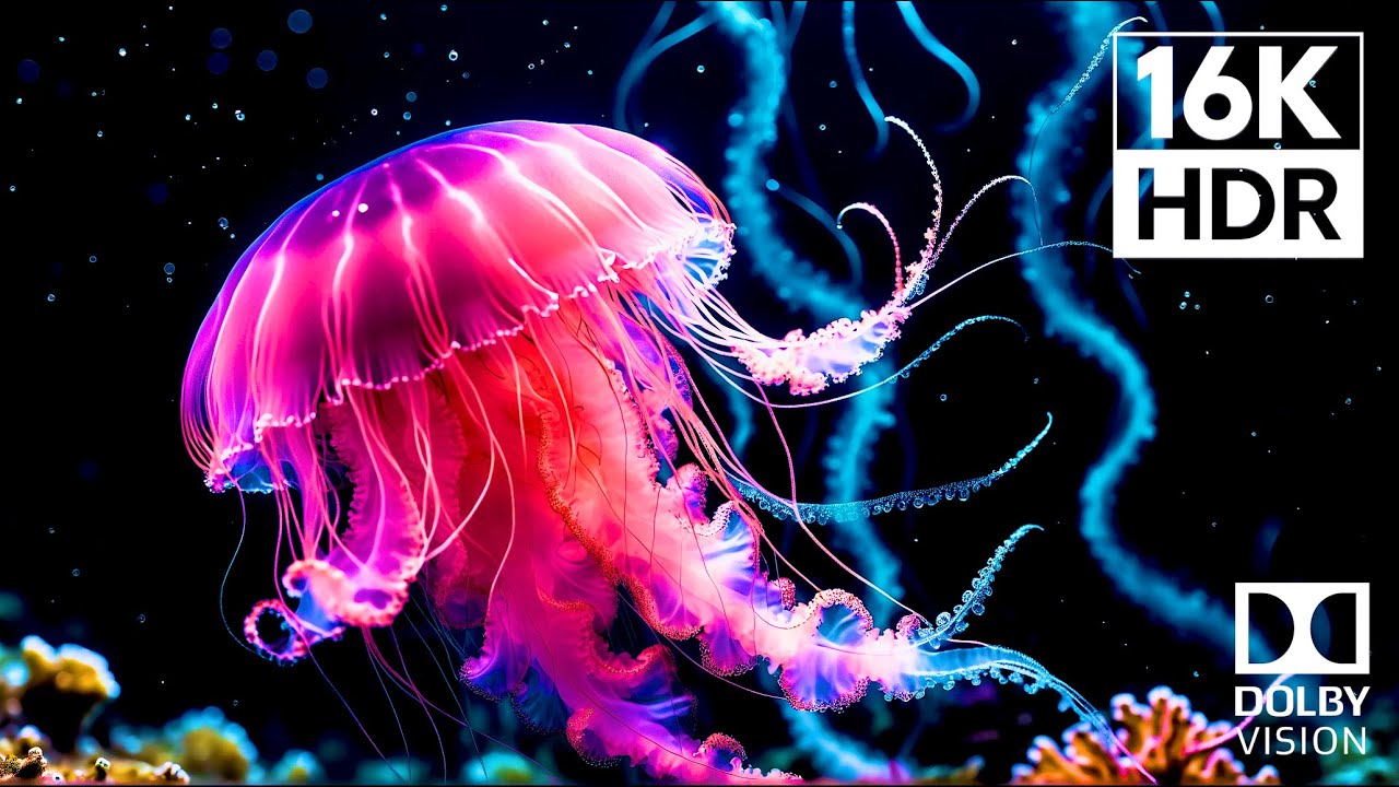 🐠 16K HDR Dolby Vision | Ocean Dreams – Stunning Jellyfish & Underwater Beauty
