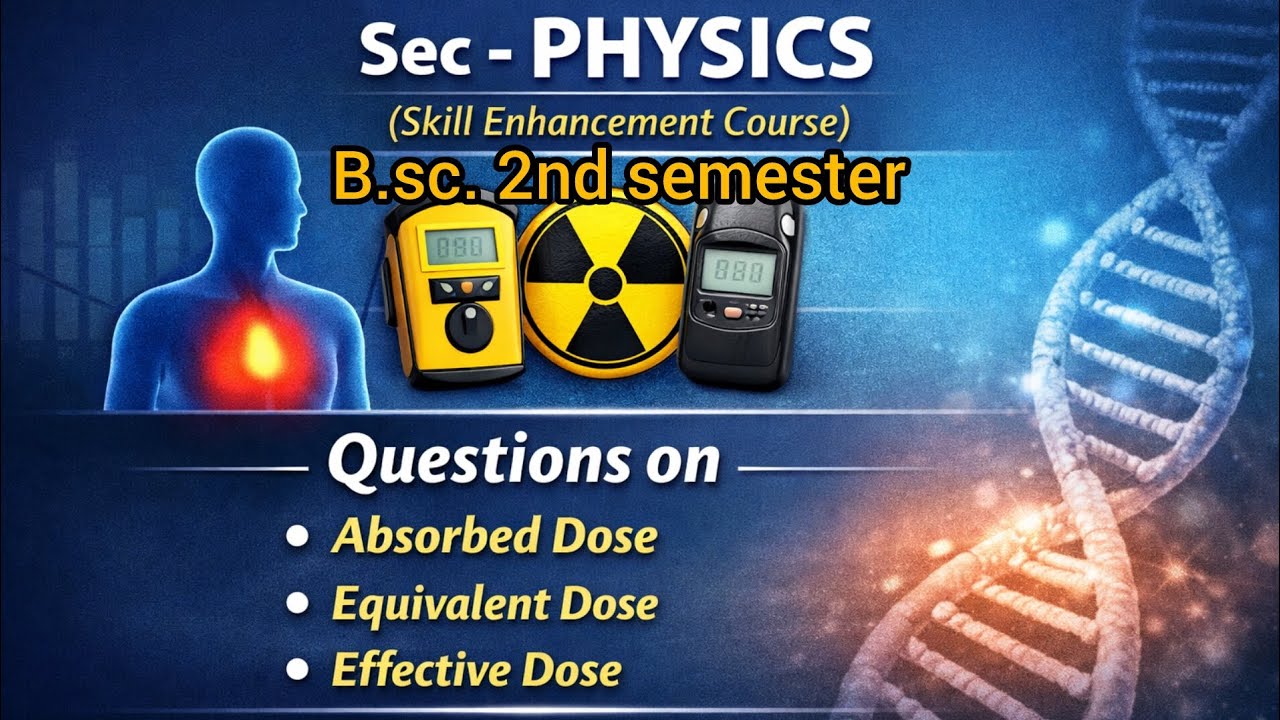 B.Sc. 2nd Semester SEC Physics |Absorbed Dose, Equivalent Dose & Effective Dose –Important Questions