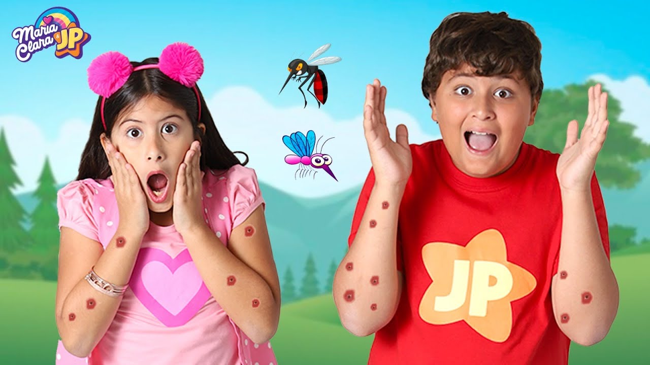 Maria Clara e JP lutam contra os mosquitos malvados!