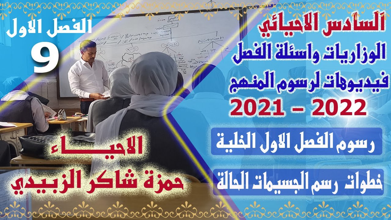خطوات رسم الجسيمات الحالة وموقعها / طريقة رسم الجسيمات الحالة السادس العلمي الفصل الاول الخلية 2022