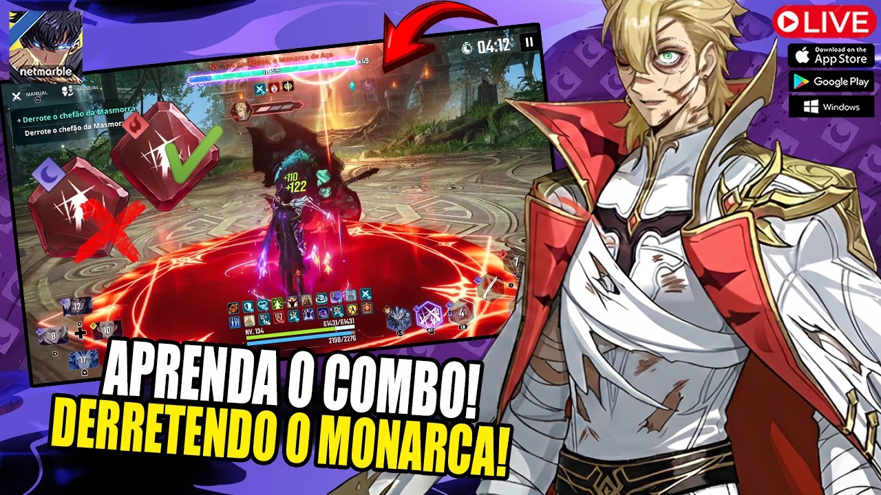 GUIA DO COMBO META ATUAL - DERRETENDO O MONARCA COM AS NOVAS ARMAS DE TREVAS - SOLO LEVELING ARISE