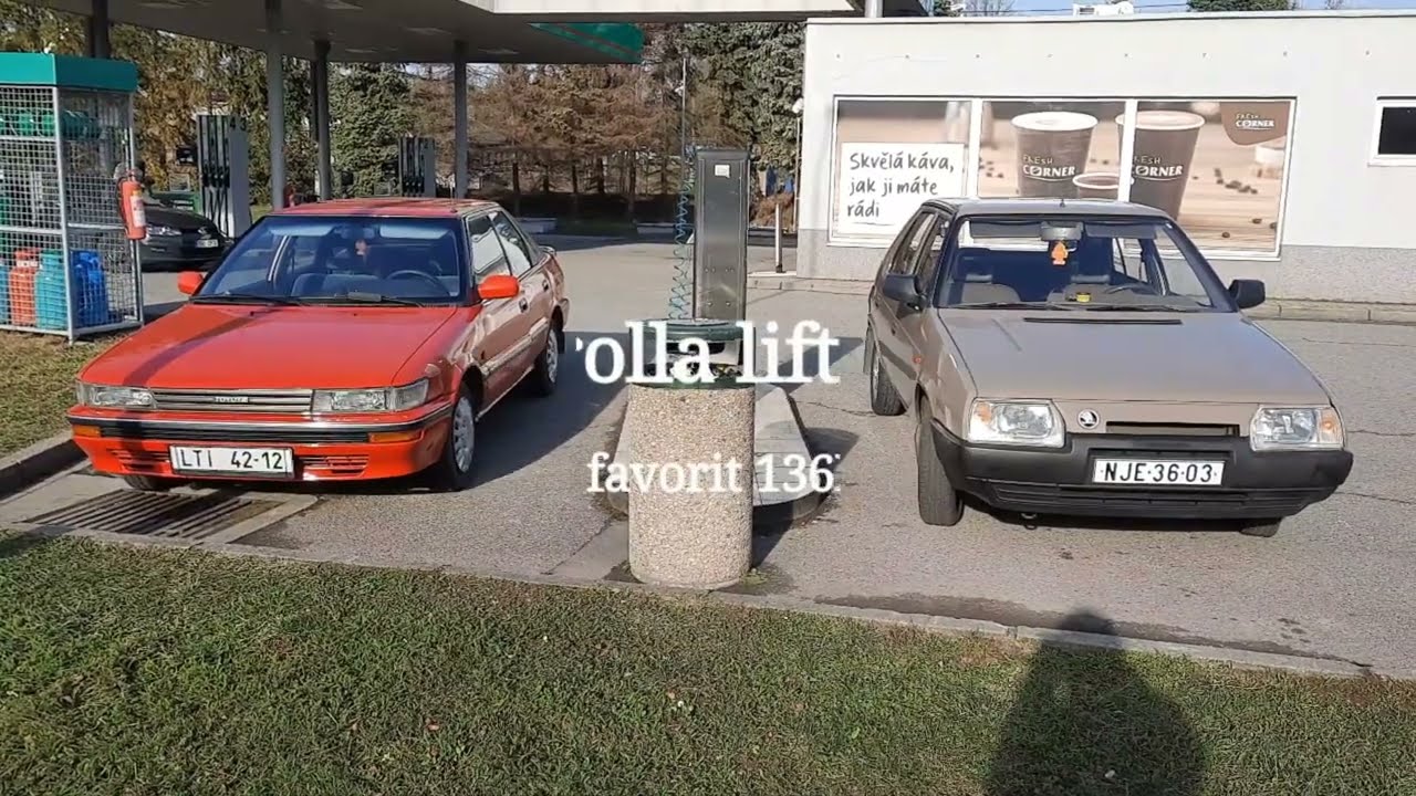 Skoda favorit 136L a Toyota corolla liftback projížďka 18. 2. 2024