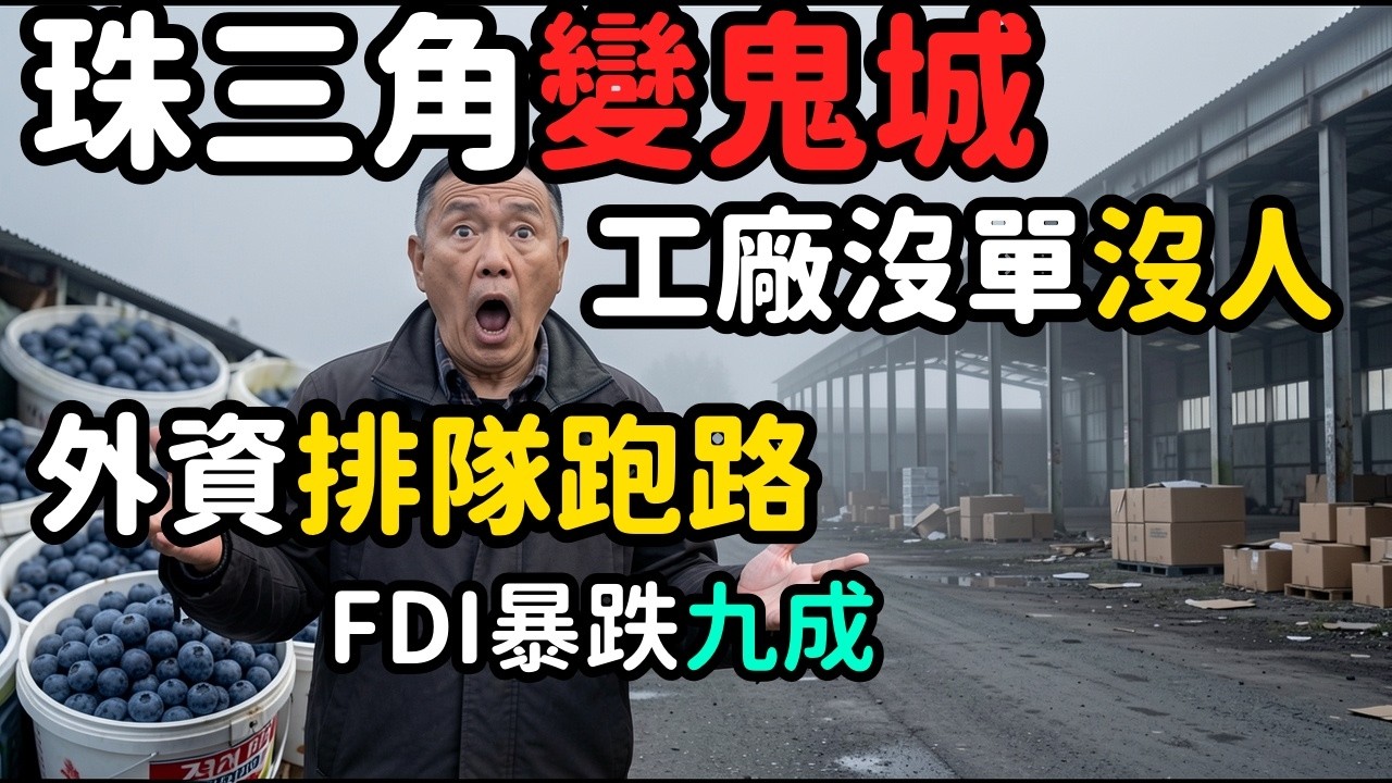 珠三角變鬼城工廠沒單街上沒人；外資排隊跑路FDI暴跌九成連藍莓都崩盤 | 馬一峰