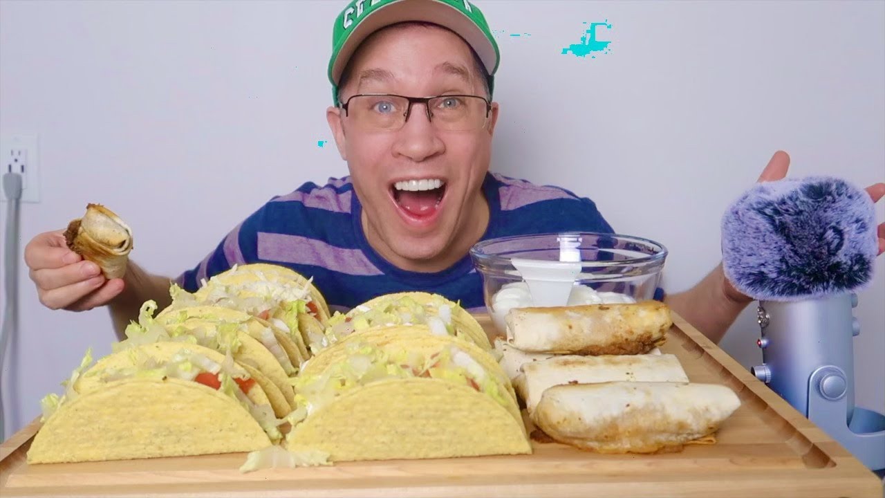 ASMR • Taco  • Burrito • Feast • Mukbang |  Eating Show !