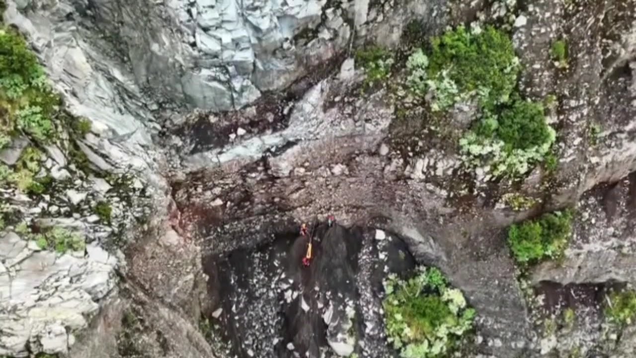 Location of the Fall of Juliana Marins, a Brazilian climber || Evacuation by Agam Rinjani and Team