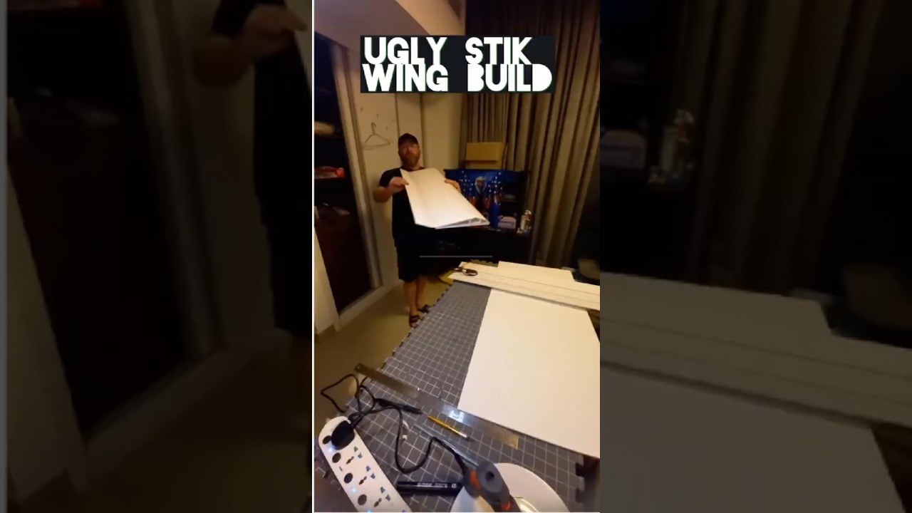 Foam Board RC Airplane Wing Build Video #1 (&times;50 Speed) #flitetest #rcaircraft  #futaba #aviation