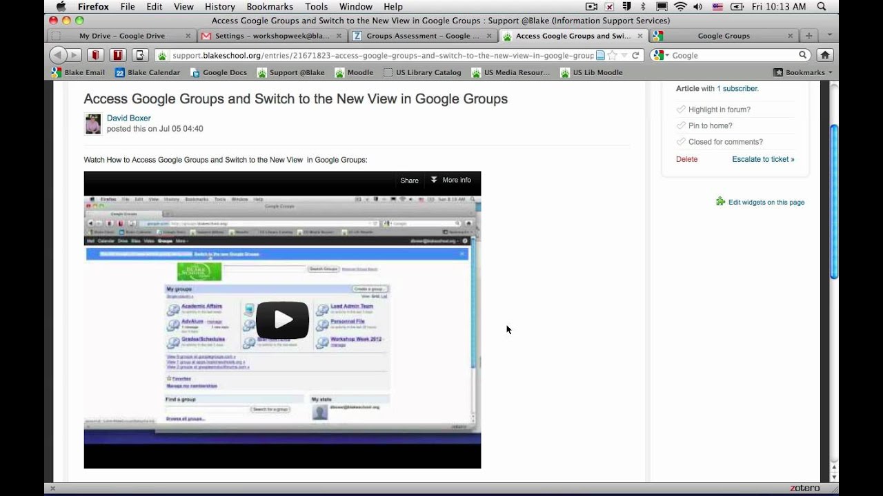 How to take the Google Groups Self-Assessment Overview