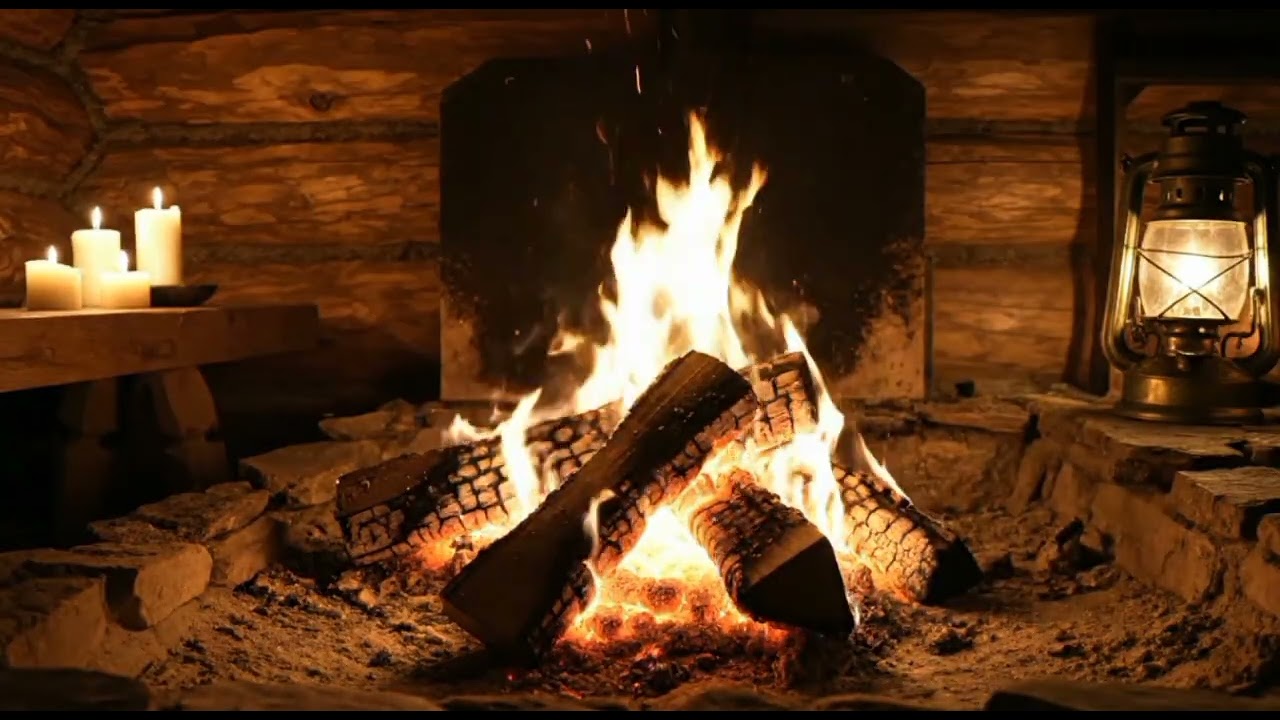 Cozy Fireplace Ambience 🔥 Crackling Fire Sounds for Relaxation, Sleep & Study (ASMR)