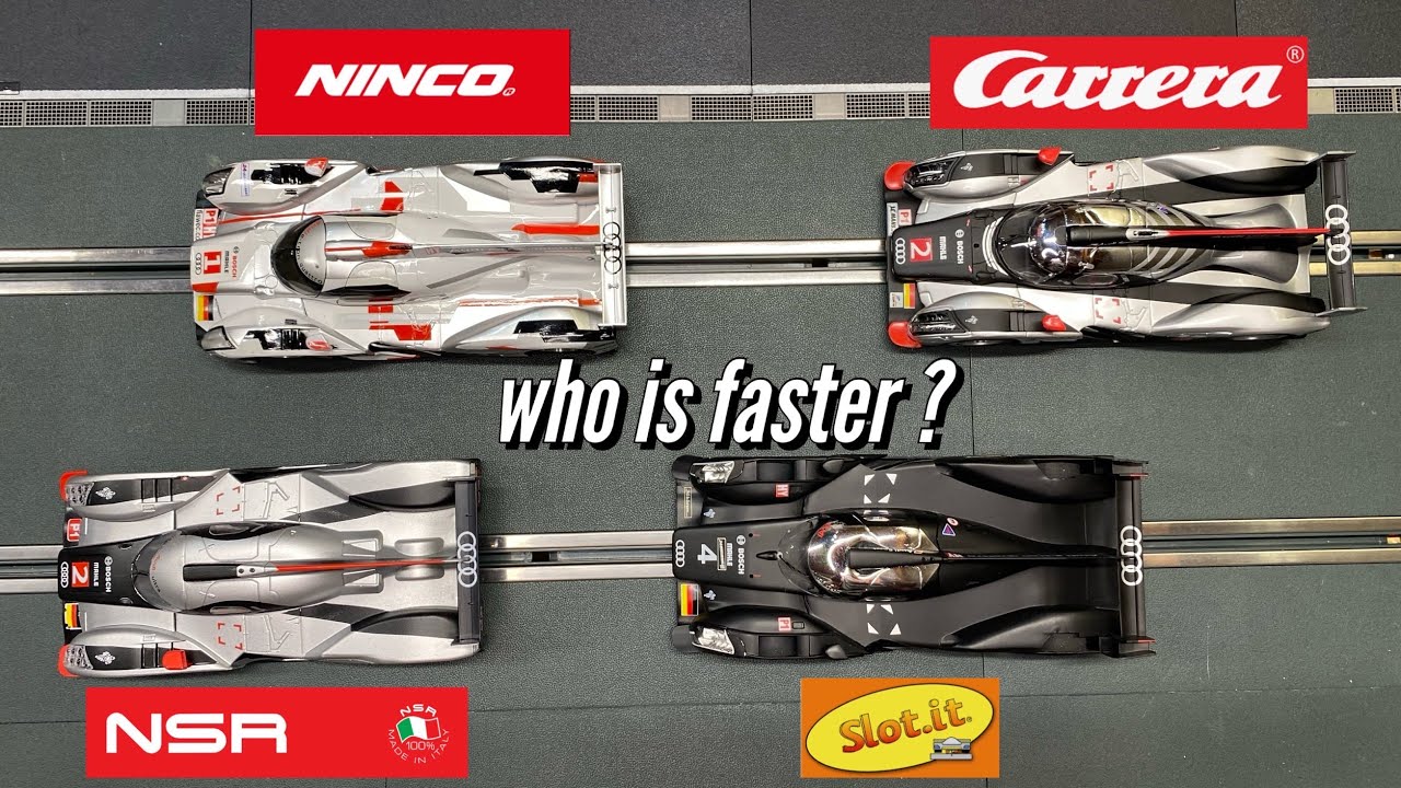 Slotcar Audi R18 wer ist der schnellste? NSR -Carrera - Ninco - Slotit