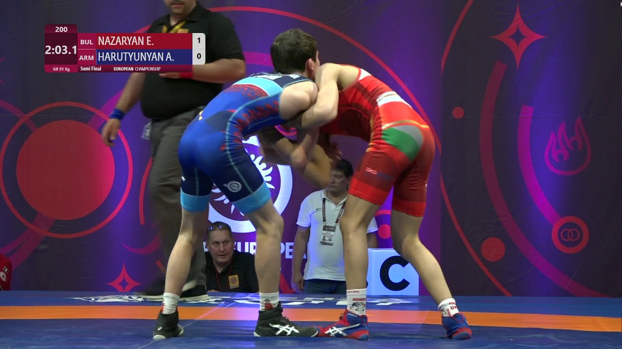 1/2 GR - 51 kg: E. NAZARYAN (BUL) v. A. HARUTYUNYAN (ARM)