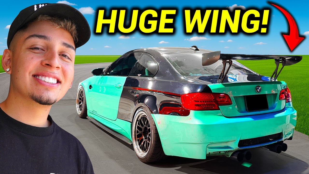 I PUT A HUGE WING ON MY BMW E92 M3! Rebuilding My First Car!