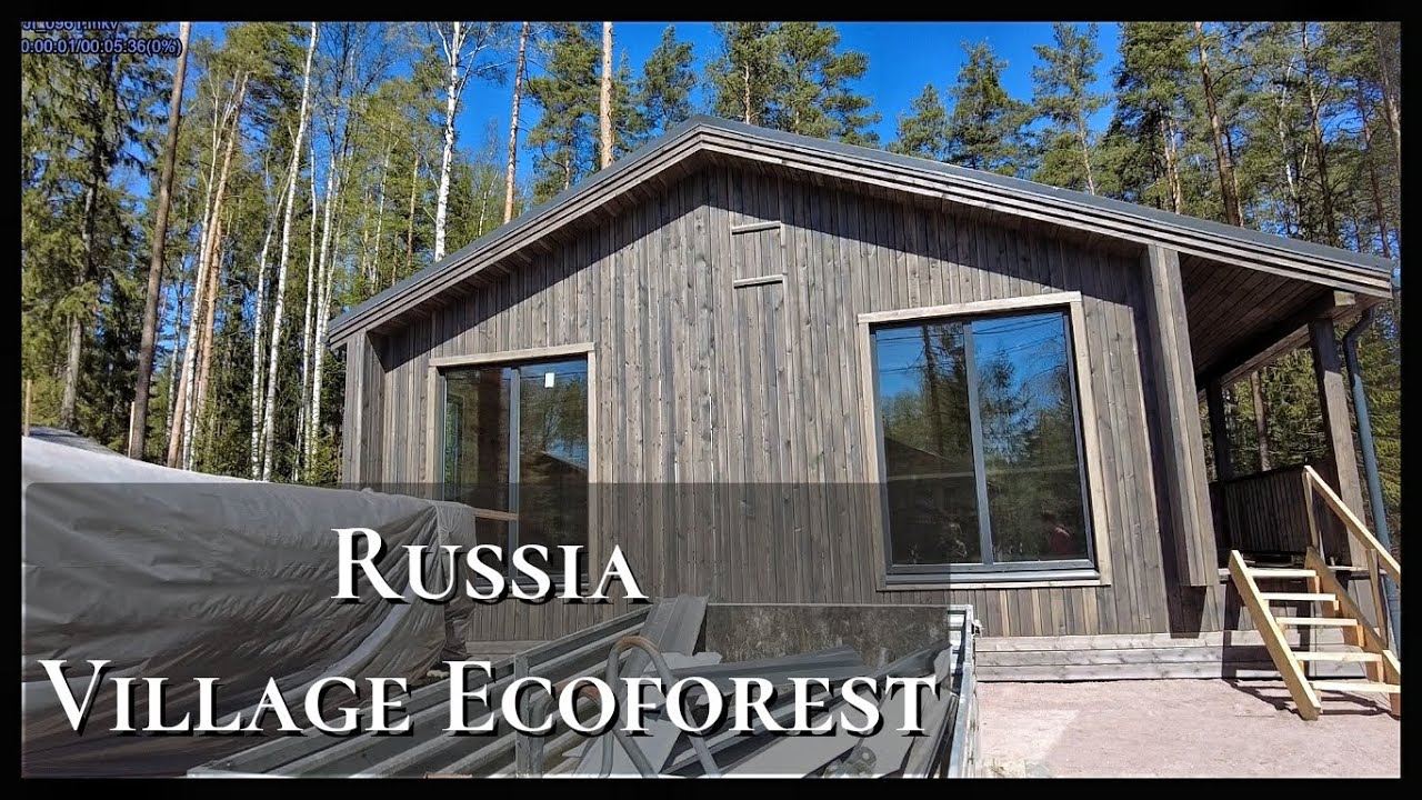 Russia St. Petersburg - Review of a house in the village of ECOFOREST.