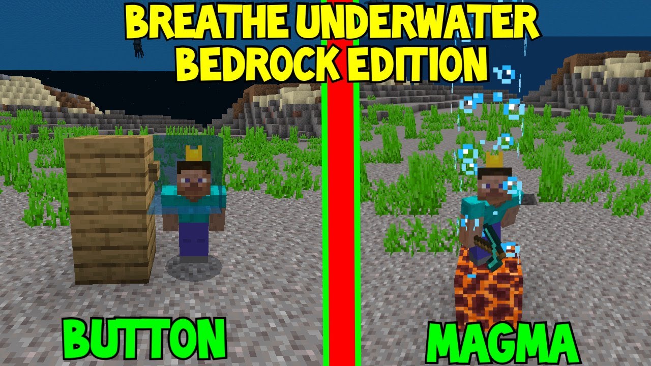 3 Quick Ways To Breathe Underwater on Bedrock Edition - Mobile, Consoles, PC
