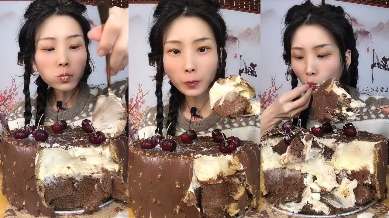 do you like cake? 초콜릿 케이크를 먹어