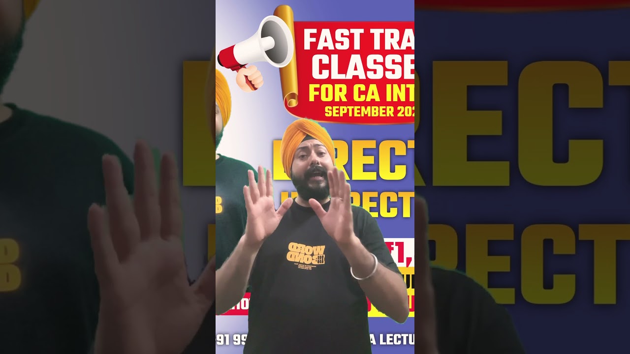CA INTER FAST TRACK CLASSES TAX LIVE