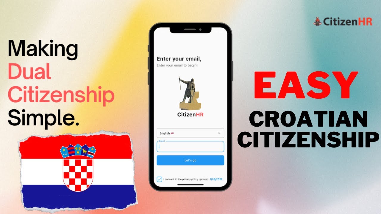 How to Get Croatian Citizenship! New App CitizenHR