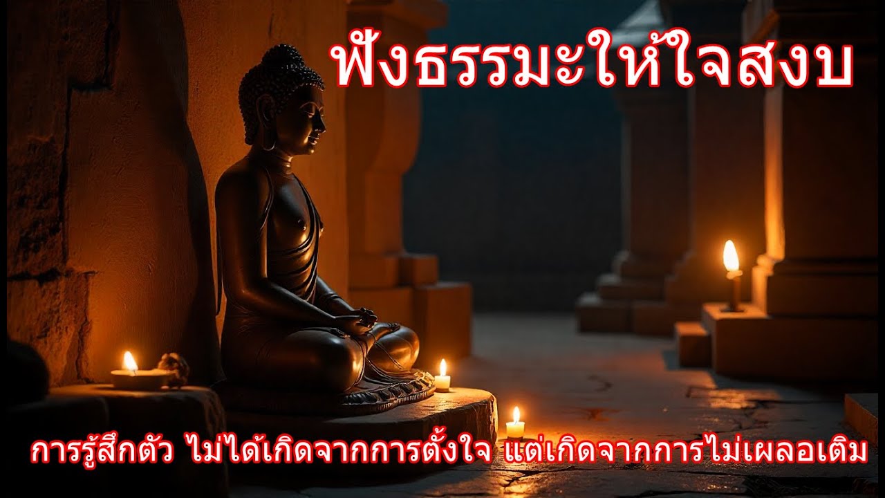 การรู้สึกตัว ไม่ได้เกิดจากการตั้งใจ แต่เกิดจากการไม่เผลอเติม | ธรรมะพุทธแท้ ฟังลึก ฟังสบาย