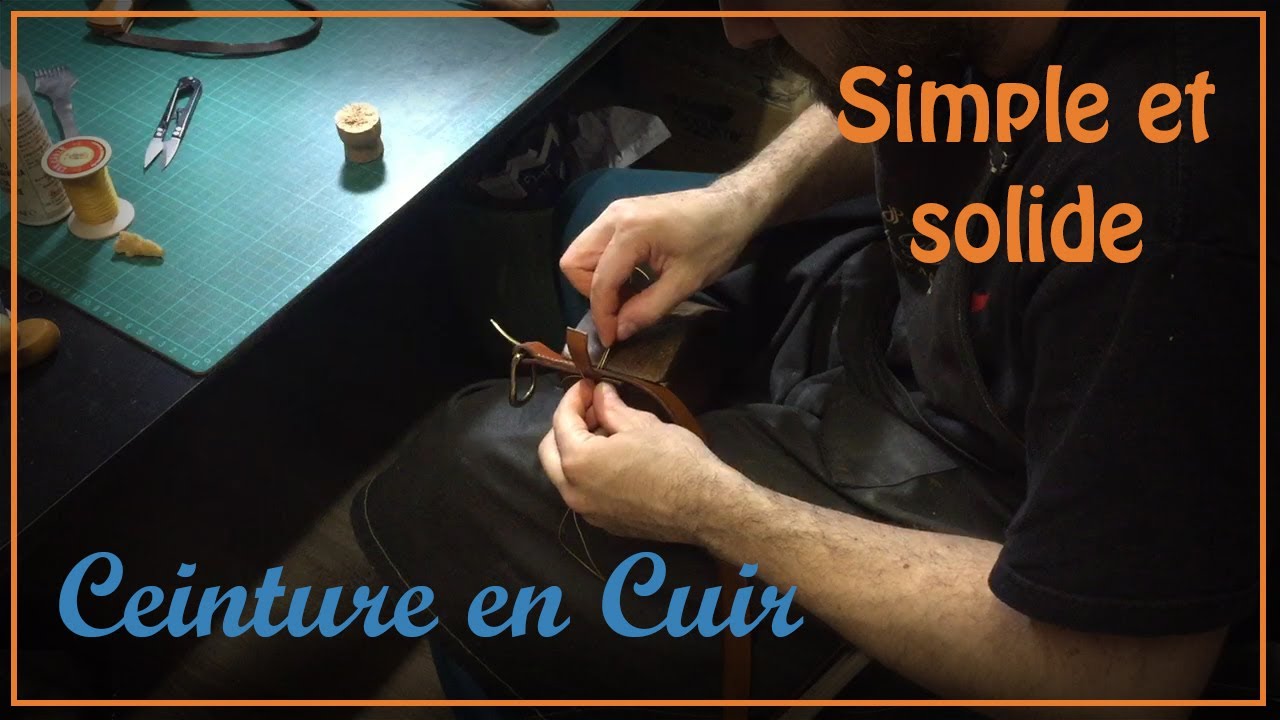 Ceinture en cuir, du vrai et solide