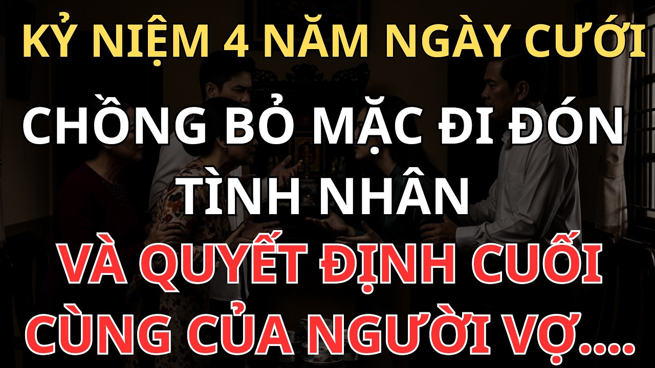 KỈ NIỆM 4 NĂM NGÀY CƯỚI CHỒNG BỎ MẶC ĐI ĐÓN TÌNH NHÂN VÀ QUYẾT ĐỊNH CUỐI CÙNG CỦA NGƯỜI VỢ.....