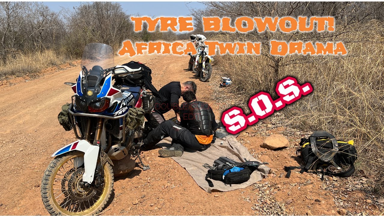 Africa Twin Adventures: Off-Road Thrills & On-Trail Tire Fix!